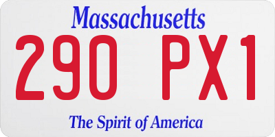 MA license plate 290PX1