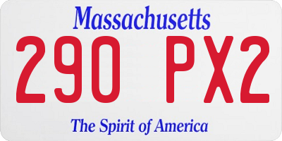 MA license plate 290PX2