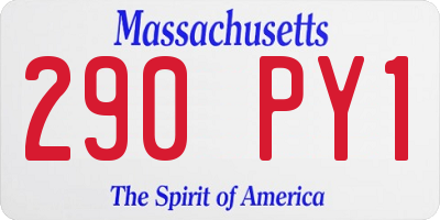 MA license plate 290PY1