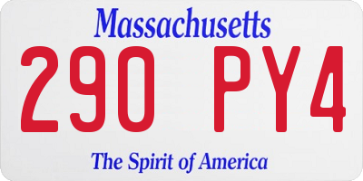 MA license plate 290PY4