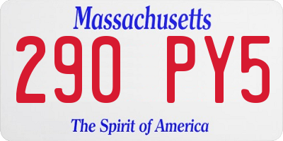 MA license plate 290PY5