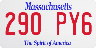 MA license plate 290PY6