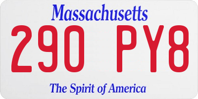 MA license plate 290PY8