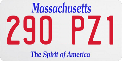 MA license plate 290PZ1