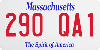 MA license plate 290QA1