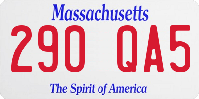 MA license plate 290QA5