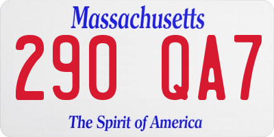 MA license plate 290QA7