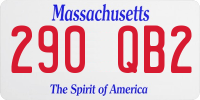 MA license plate 290QB2