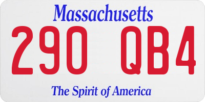 MA license plate 290QB4