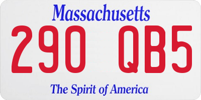 MA license plate 290QB5