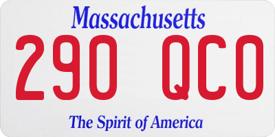 MA license plate 290QC0