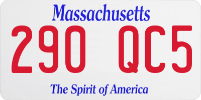 MA license plate 290QC5