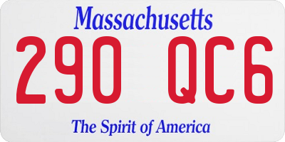 MA license plate 290QC6