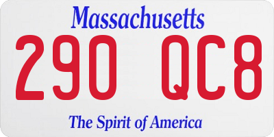 MA license plate 290QC8