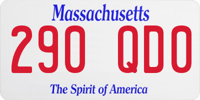 MA license plate 290QD0