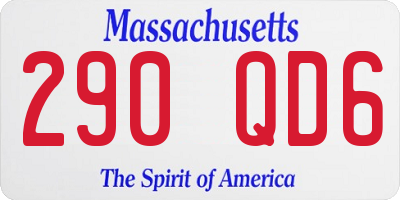 MA license plate 290QD6