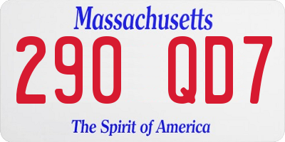 MA license plate 290QD7