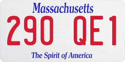 MA license plate 290QE1