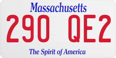 MA license plate 290QE2