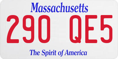 MA license plate 290QE5