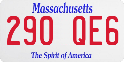 MA license plate 290QE6