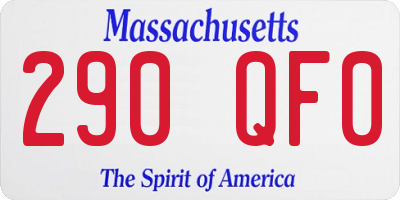 MA license plate 290QF0