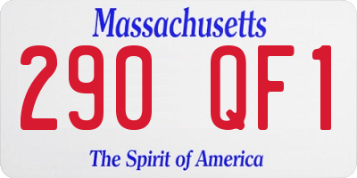 MA license plate 290QF1