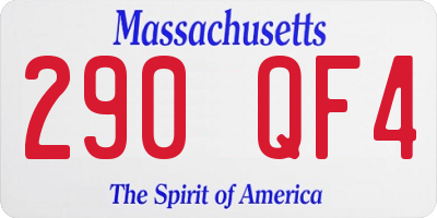 MA license plate 290QF4