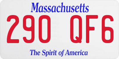 MA license plate 290QF6