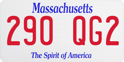 MA license plate 290QG2