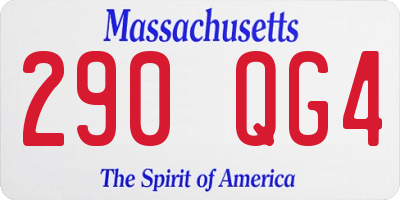 MA license plate 290QG4