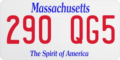 MA license plate 290QG5