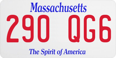 MA license plate 290QG6