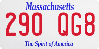 MA license plate 290QG8