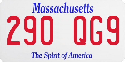 MA license plate 290QG9