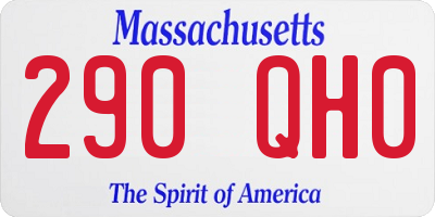 MA license plate 290QH0