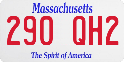 MA license plate 290QH2