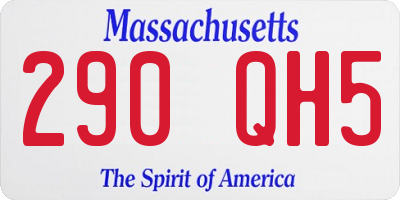 MA license plate 290QH5