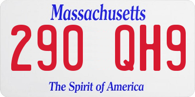 MA license plate 290QH9