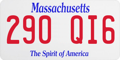 MA license plate 290QI6
