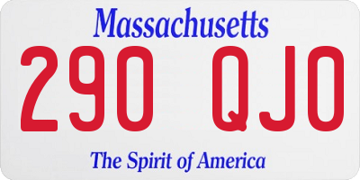 MA license plate 290QJ0