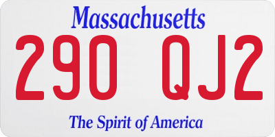 MA license plate 290QJ2
