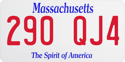 MA license plate 290QJ4