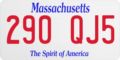 MA license plate 290QJ5