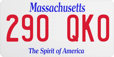 MA license plate 290QK0