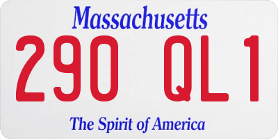 MA license plate 290QL1