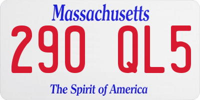 MA license plate 290QL5