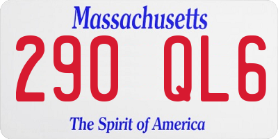 MA license plate 290QL6