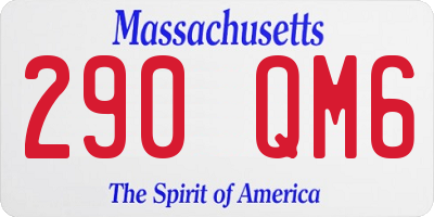 MA license plate 290QM6