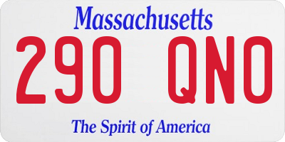 MA license plate 290QN0
